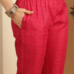 Rajnandini Floral Printed Regular Kurta with Trousers & With Dupatta image 3