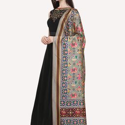 Kaizen TEXO FAB Grey & Red Ethnic Motifs Printed Dupatta image 3