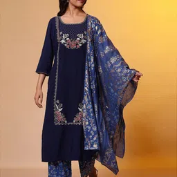 AURELIA Ethnic Motifs Printed Foil Print Dupatta image 4
