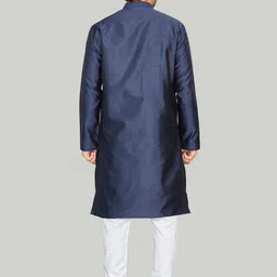 Authentics Self Design Mandarin Collar Jacquard A-Line Kurta image 5