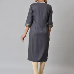 AURELIA Printed Button Down Liva Kurta image 5