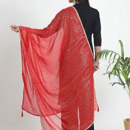 LOOM LEGACY Printed Dupatta with Zari image 5