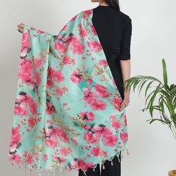 LOOM LEGACY Printed Art Silk Dupatta image 5