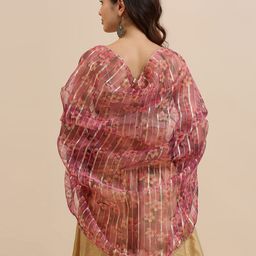 Dupatta Bazaar Printed Organza Foil Print Dupatta image 5
