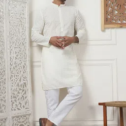 Jompers Men Geometric Printed Kurta image 3
