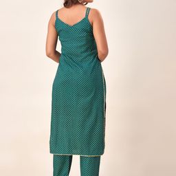 HERE&NOW Printed Kurta with Trousers & With Dupatta image 5