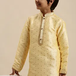 Sanwara Boys Beige Geometric Kurta-28