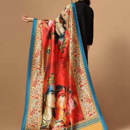 Kaizen TEXO FAB Ethnic Motifs Printed Silk Dupatta image 4