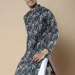 Anouk Floral Printed Mandarin Collar Straight Kurta-image-63
