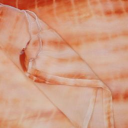 Dupatta Bazaar Peach-Coloured & White Printed Tie and Dye Dupatta image 2