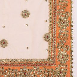 Dupatta Bazaar Peach-Coloured Embroidered Dupatta image 5