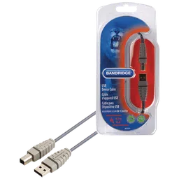 Bandridge BCL4105 Type A to Type B 14.7 Feet (4.5M) Cable (Nickel Plated Connector, Blue)-22