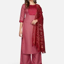 KALINI Women Yoke Design Kurta With Trousers & Dupatta-picture-33