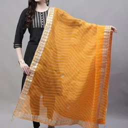 SOUNDARYA Printed Pure Cotton Dupatta with Gotta Patti-picture-24