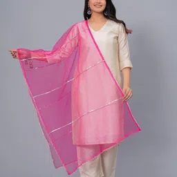 Stylum Pink Gotta Patti Net Dupatta-picture-56