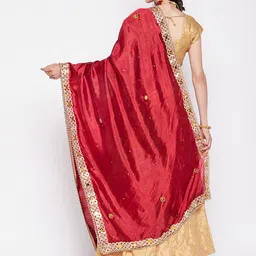 Clora Creation Embroidered Dupatta With Mirror Work image 3