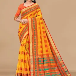 Sidhidata Woven Design Zari Silk Cotton Kota Saree-picture-35