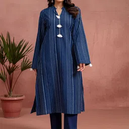 KASYA Geometric Printed Regular Pure Cotton Kurta with Palazzos-7