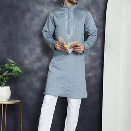 Anouk Floral Embroidered Kurta With Pyjama-picture-21