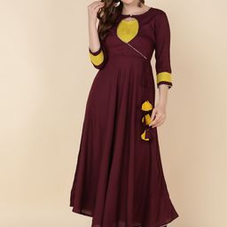 JAIPUR PRIME Women Angrakha Gotta Patti Kurta with Trousers-image-2