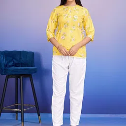 KALINI Women Floral Printed Regular Kurti with Trousers-picture-37