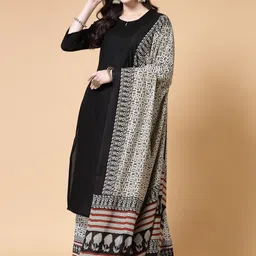 SkyaSia Round Neck Straight Kurta with Palazzos & With Dupatta-36