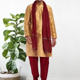 Moda Rapido Men Ethnic Motifs Regular Kurta with Pyjamas & With Dupatta-0