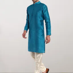 Moda Rapido Men Ethnic Motifs Regular Kurta with Pyjamas & With Dupatta image 3