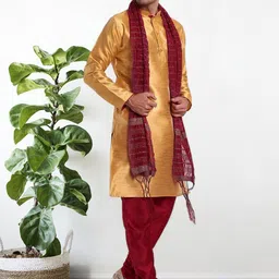Moda Rapido Men Ethnic Motifs Regular Kurta with Pyjamas & With Dupatta image 3
