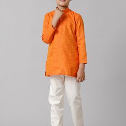 Ramraj Boys Mandarin Collar Kurta with Pyjamas-picture-21
