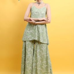 Vishudh Floral Printed Pure Cotton Kurta with Palazzos-image-87