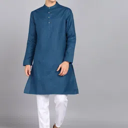 HERE&NOW Men Regular Kurta with Pyjamas-image-45