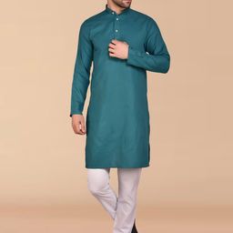 PRINTCULTR Mandarin Collar Pure Cotton Kurta with Trouser-picture-39