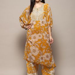Biba Floral Printed A-line Kurta with Palazzos-30
