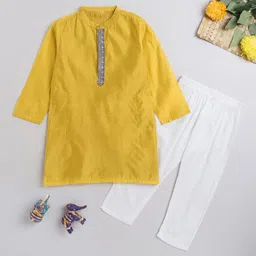 The Magic Wand Boys Regular Thread Work Kurta With Pyjamas-image-26
