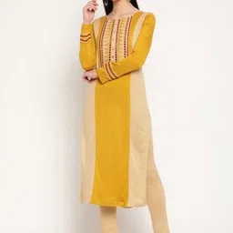 Be Indi Women Colourblocked Winter Kurta with Trousers-44