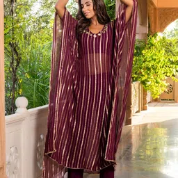 HOUSE OF JAMOTI Striped Kaftan-image-74