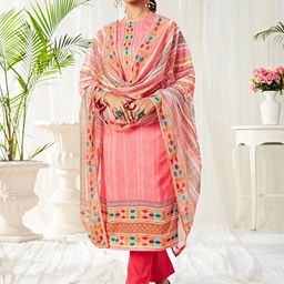 ALIZEH Ethnic Motifs Printed Sequinned Straight Kurta With Trousers & Dupatta-picture-9