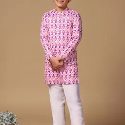 FASHION DREAM Boys Ethnic Motifs Printed Regular Kurta with Pyjamas-picture-17