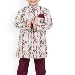BAESD Boys Printed Kurta with Pyjamas-29