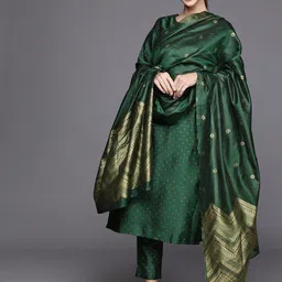 Libas Women Regular Gotta Patti Kurta with Trousers & With Dupatta-20
