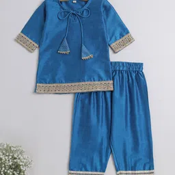The Magic Wand Girls Keyhole Neck Regular Gotta Patti Kurta with Pyjamas-picture-7