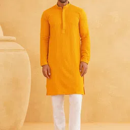 SOJANYA Geometric Embroidered Regular Pure Cotton Straight Kurta With Churidar-image-54