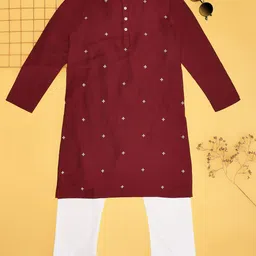 indus route by Pantaloons Boys Floral Regular Kurta with Pyjamas-picture-38