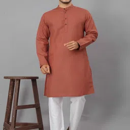 Odd By Poshaak Men Regular Pure Cotton Kurta with Pyjamas-image-28