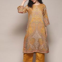 Biba Ethnic Motif Woven Design Kurta With Palazzos-image-71