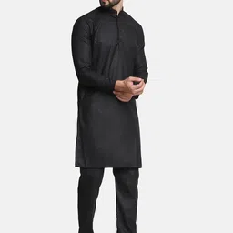 TAHVO Men Pure Cotton Kurta with Pyjamas image 4