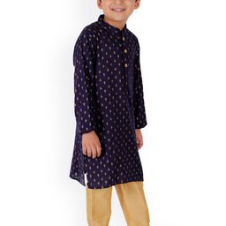 BAESD Boys Ethnic Motifs Printed Regular Kurta with Pyjamas image 4