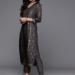 Libas Women Ethnic Motifs Regular Kurta with Trousers & With Dupatta image 4