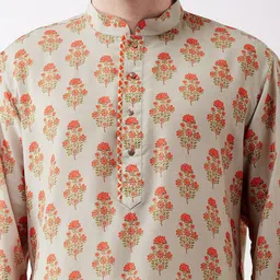 VASTRAMAY Men Multicoloured Ethnic Motifs Printed Regular Kurta with Salwar image 2